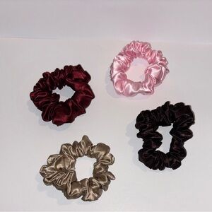 Brand new handmade elegant Satin Scrunchie Set of 4.